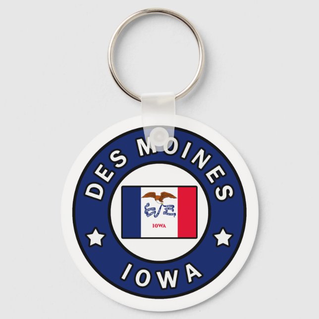 Des Moines Iowa Key Ring (Front)
