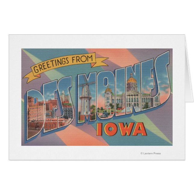 Des Moines, Iowa - Large Letter Scenes 3 (Front Horizontal)
