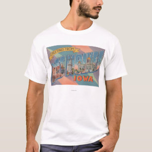 Des Moines, Iowa - Large Letter Scenes 3 T-Shirt