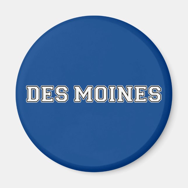 Des Moines Iowa Magnet (Front)
