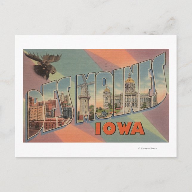 Des Moines, Iowa (Moose Head) Postcard (Front)