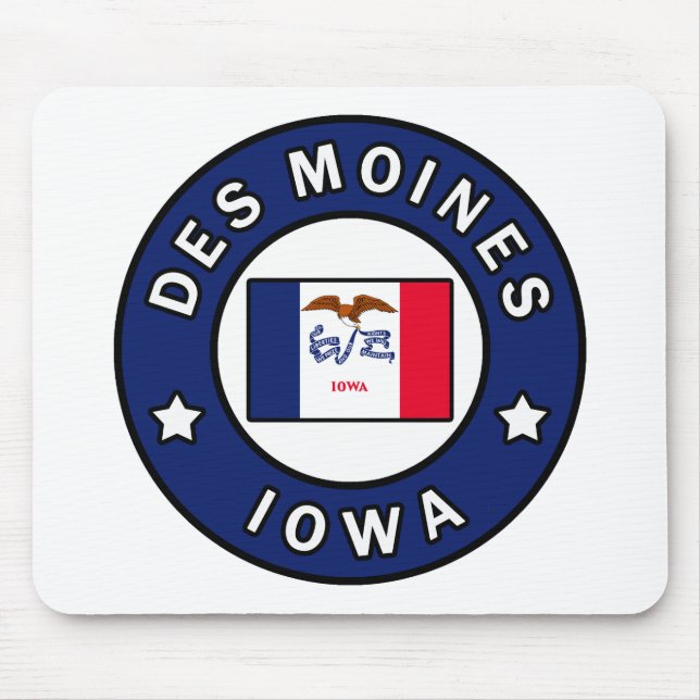 Des Moines Iowa Mouse Mat (Front)