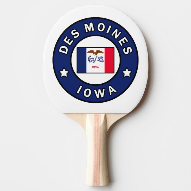 Des Moines Iowa Ping Pong Paddle (Front)