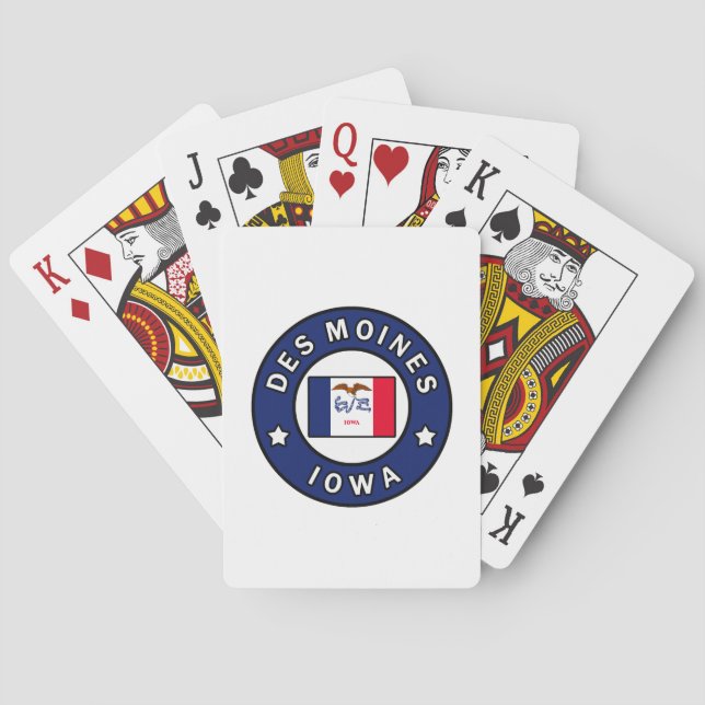 Des Moines Iowa Playing Cards (Back)