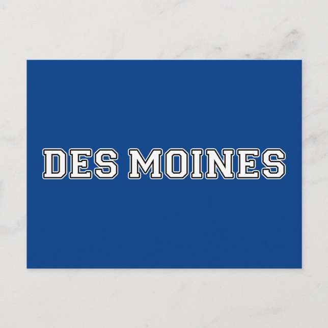 Des Moines Iowa Postcard (Front)