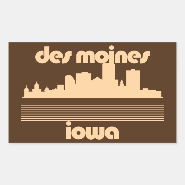 Des Moines,Iowa Rectangular Sticker (Front)