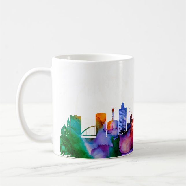 Des Moines Skyline Coffee Mug (Left)