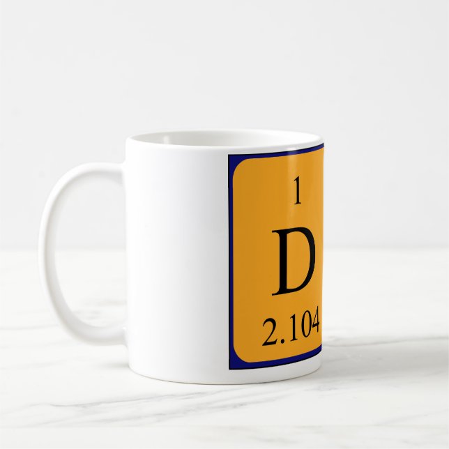 Des periodic table name mug (Left)