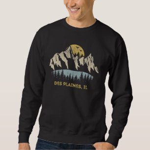 Des Plaines Illinois Mountain Sunset Sunrise IL Sweatshirt