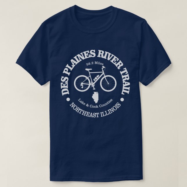 Des Plaines River Trail (cycling) T-Shirt (Design Front)