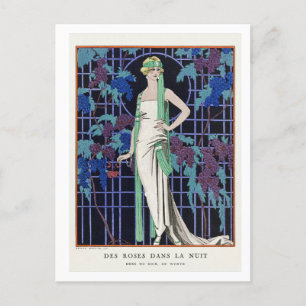Des robes dans la nuit: by Barbier Postcard