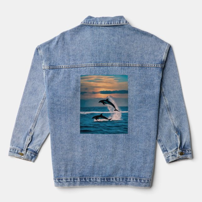 Desafío en el Azul Profundo Denim Jacket (Back)
