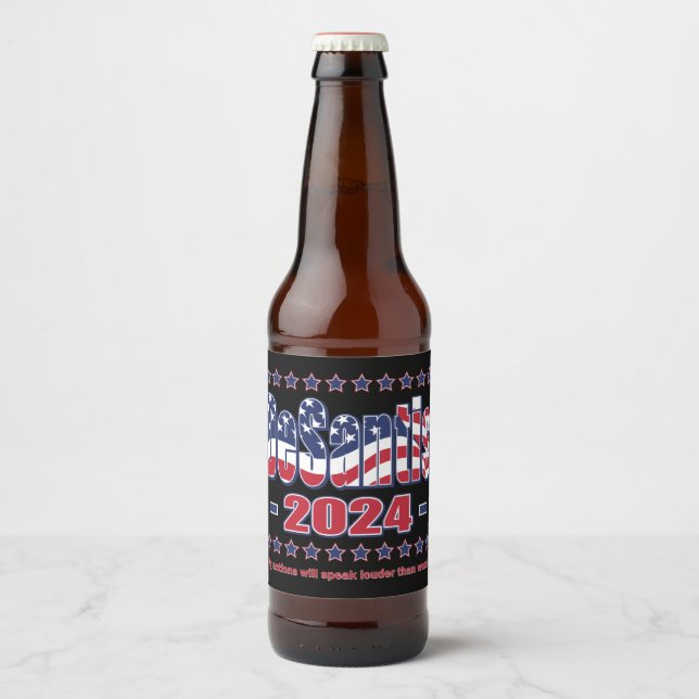 DeSantis 2024 Beer Bottle Label (Front)