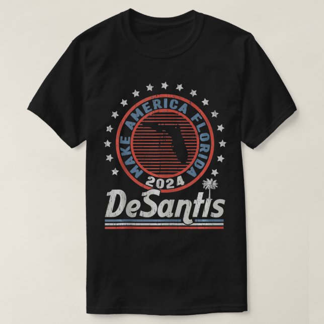 Desantis 2024 Make America Florida Political Retro T-Shirt (Design Front)