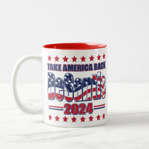 DeSantis-2024-Take-America-Back- Two-Tone Coffee Mug