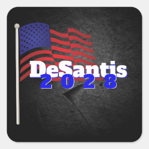 DeSantis 2028 American Flag Square Sticker