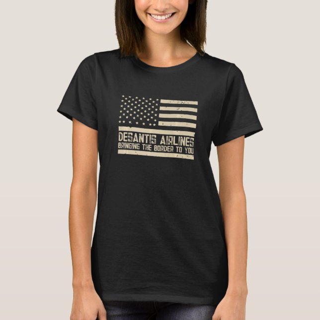 DeSantis Airlines Blue  2 T-Shirt (Front)