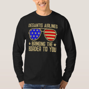 Desantis Airlines Bringing The Border To You Retro T-Shirt