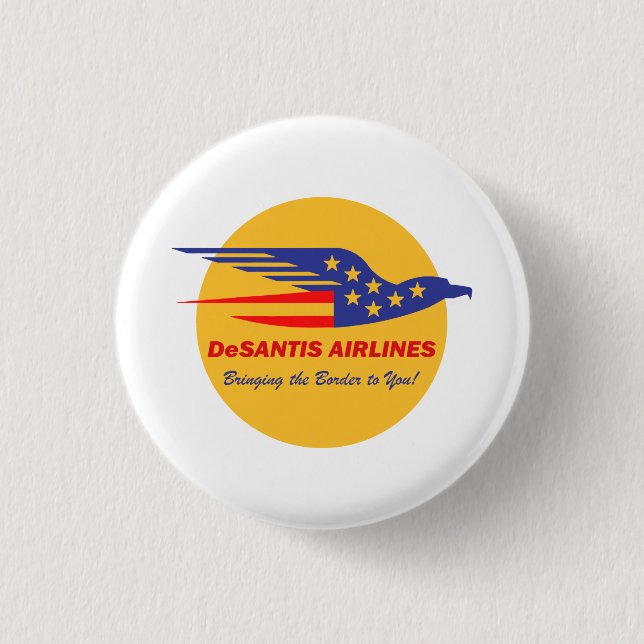 DeSantis Airlines Funny Political Meme Ron DeSanti 3 Cm Round Badge (Front)