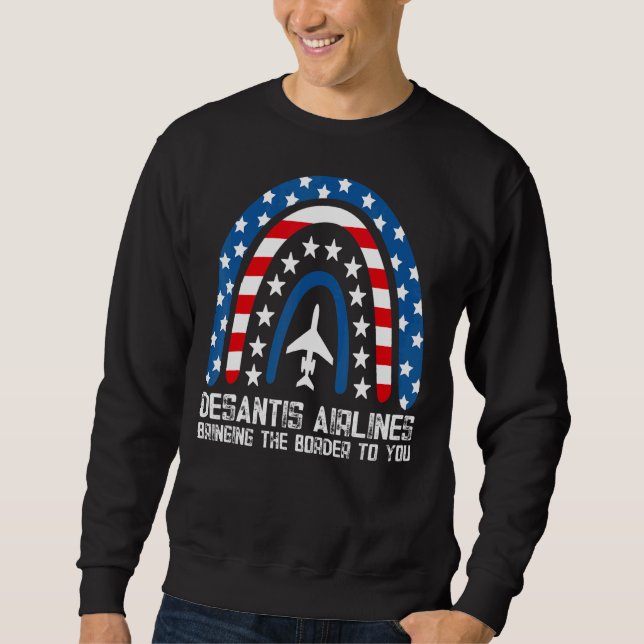 DeSantis Airlines Funny Political Meme Sweatshirt (Front)