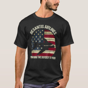 DeSantis Airlines Funny Vintage Political Meme Ame T-Shirt