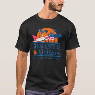DeSantis Airlines Marthas Vineyard Meme 2022 Polit T-Shirt