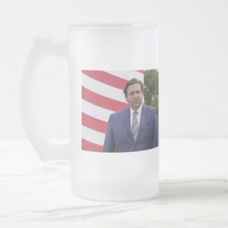 DeSantis for President 2024 Frosted Glass Beer Mug
