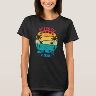 DeSantis Make America Florida  Vintage Palmtree El T-Shirt