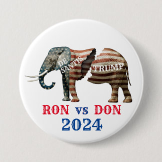 DeSantis vs Trump 2024 7.5 Cm Round Badge