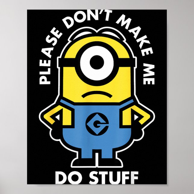 Descable Me Don't Make Me Do Stuff Rtrait  Poster (Front)