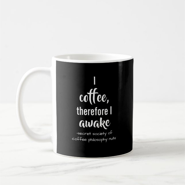 Descartes Coffee Philosophy Twist Mug (Left)