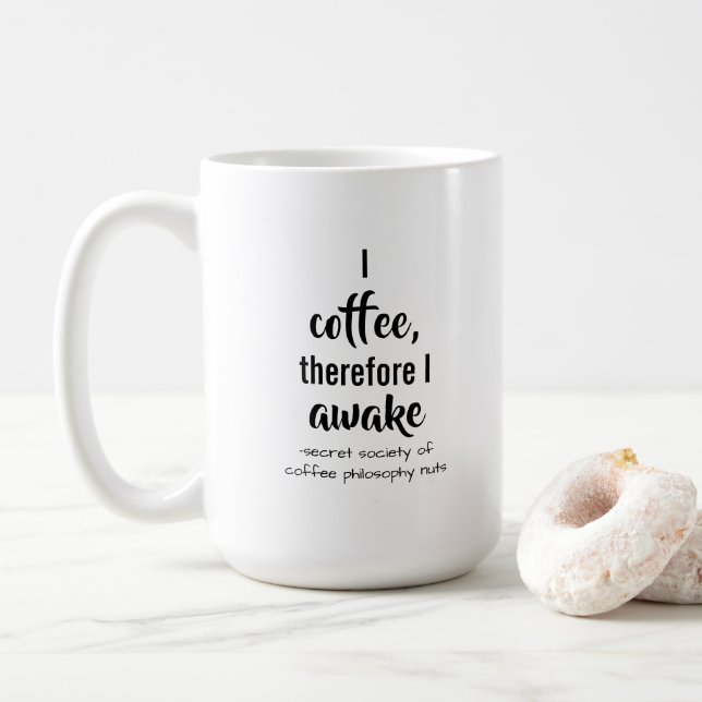 Descartes Coffee Philosophy Twist Mug (With Donut)