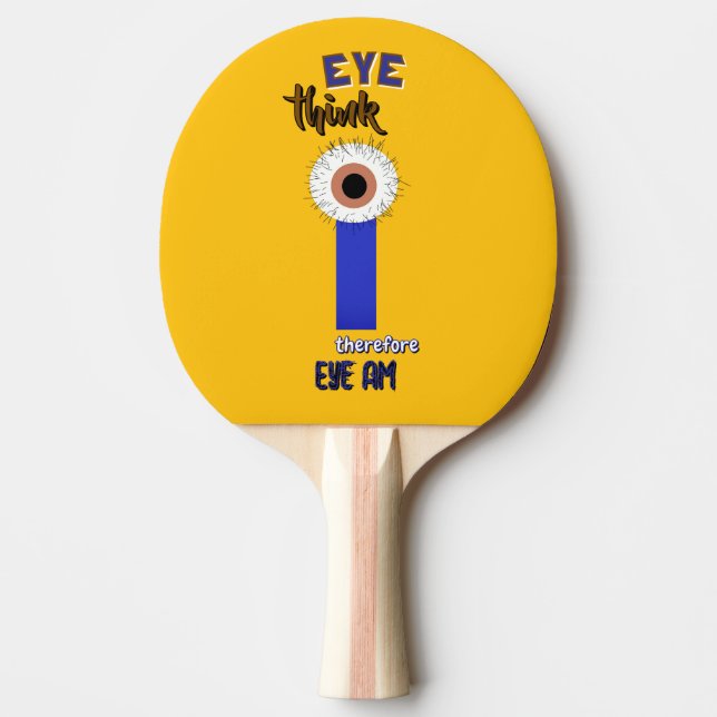 Descartes Eyes Ping Pong Paddle (Front)