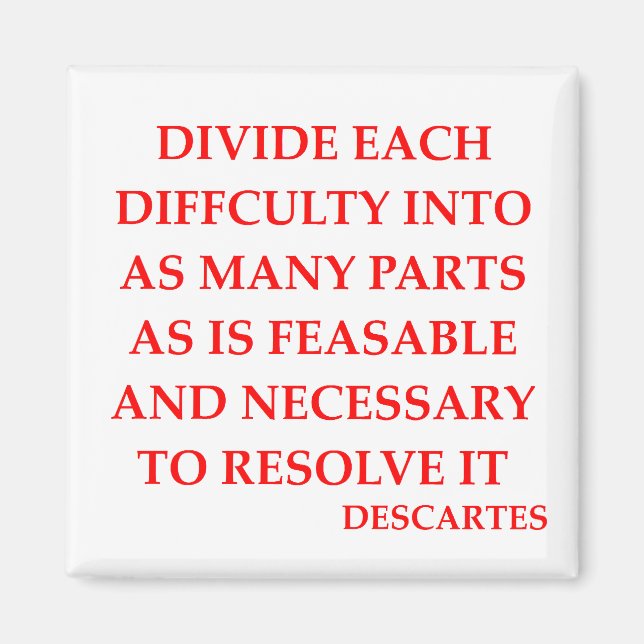 DESCARTES quote Magnet (Front)