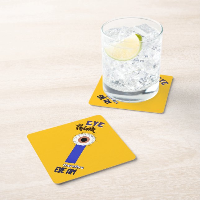 Descartes Smart Thinkers Eyeball Paper Coaster (Insitu)