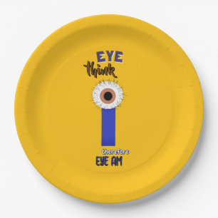 Descartes Smart Thinkers Eyeball Paper Plate