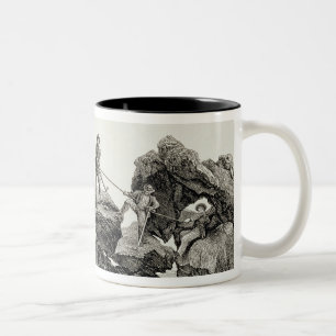 Descending the Western Arete of the Pointe des Ecr Two-Tone Coffee Mug