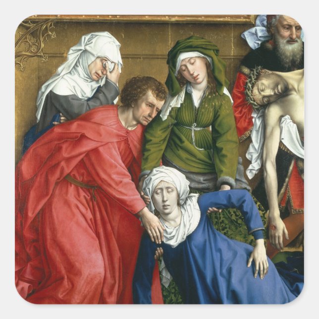 Descent from the Cross, c.1435 Square Sticker (Front)