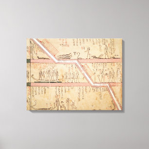 Descent of the sarcophagus into the tomb canvas print