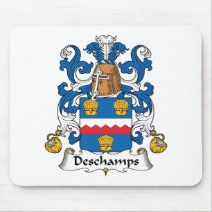 Deschamps Family Crest Mouse Mat