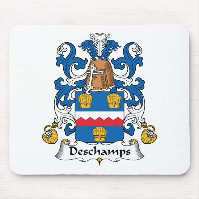 Deschamps Family Crest Mouse Mat (Front)