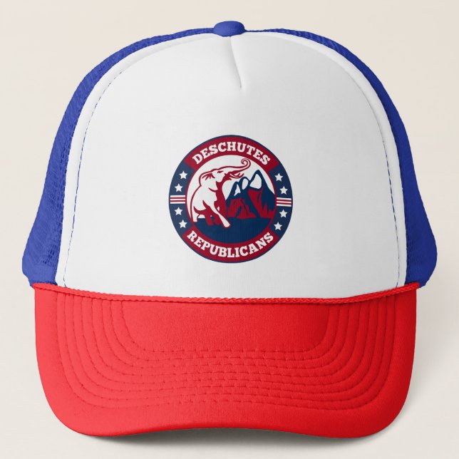 Deschutes Republicans 2023 NEW Logo Trucker Hat (Front)