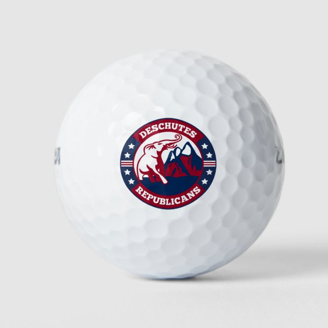 Deschutes Republicans Wilson Golf Balls NEW LOGO (Front)