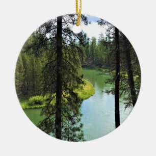 Deschutes River, OR Ceramic Tree Decoration