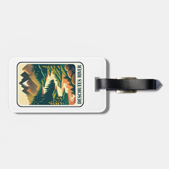 Deschutes River Oregon Colours Luggage Tag (Back Horizontal)