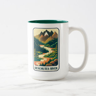 Deschutes River Oregon Colours Two-Tone Coffee Mug