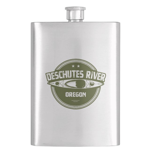 Deschutes River, Oregon Hip Flask (Front)
