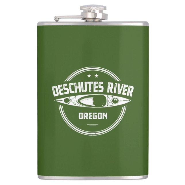Deschutes River, Oregon Hip Flask (Front)