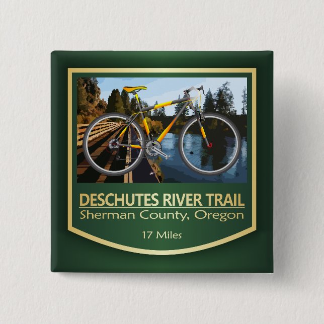 Deschutes River Trail (bike2) 15 Cm Square Badge (Front)