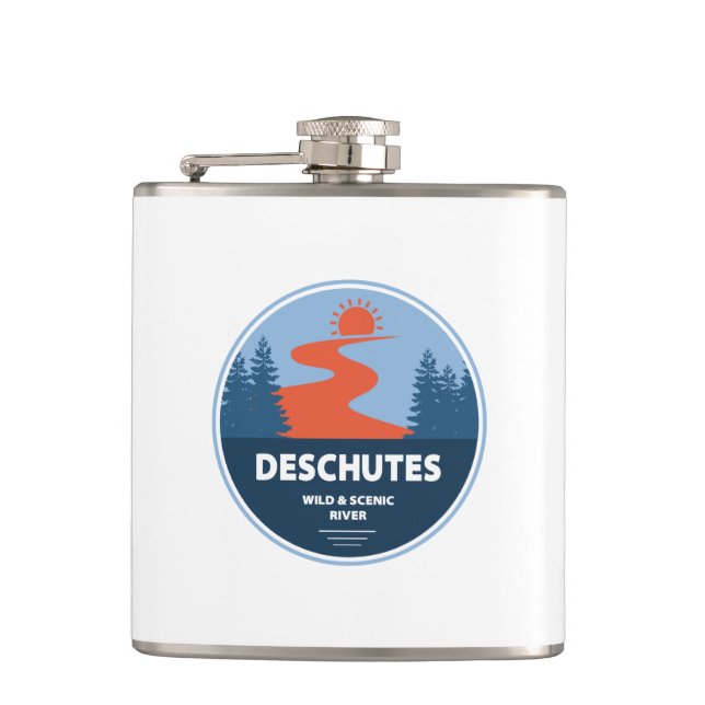 Deschutes Wild And Scenic River, Oregon Hip Flask (Front)